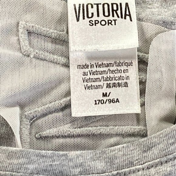 Victoria's Secret Sport Womens Sleeveless Gray Tank Top Size M - Picture 2 of 8